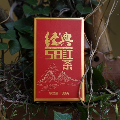 厂家批发云南凤庆滇红茶叶春茶松针经典58盒装一芽一叶80g