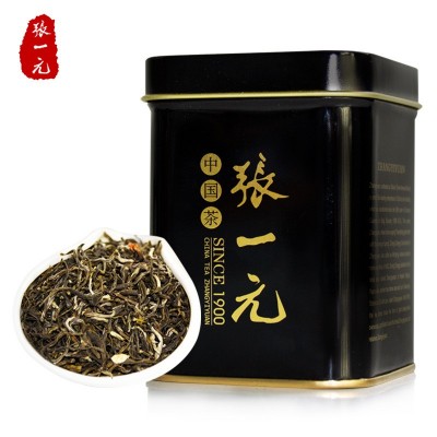 张一元 特级浓香茉莉花茶50g/罐茉莉香浓茗茶 特级黑罐茉 莉花茶