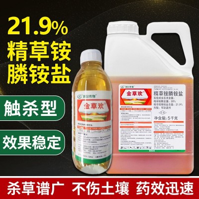 利尔金草欢草铵膦除草剂20%精草铵膦铵盐烂根死根除顽固杂草农药